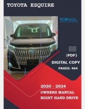 TOYOTA ESQUIRE 2020 2021 2022 2023 & 2024 OWNERS MANUAL IN ENGLISH